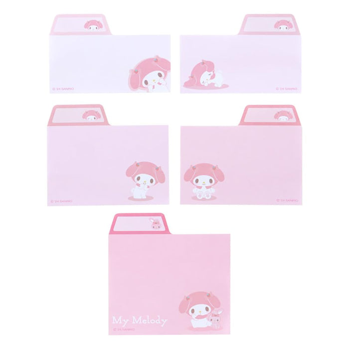 Notes autocollantes My Melody de Sanrio 6,9 x 6,9 cm - Motif de personnage mignon