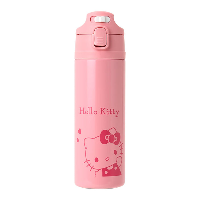 Sanrio Hello Kitty Stainless Steel Bottle 470ml for Kids with One-Touch Open