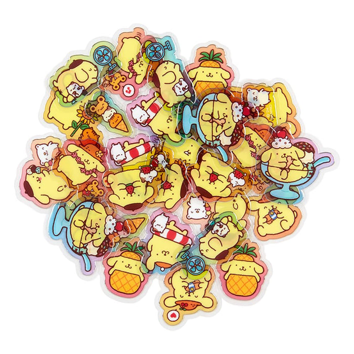 Sanrio Pompompurin Summer Sticker 12.2x9x5cm - Pudding Character Sticker