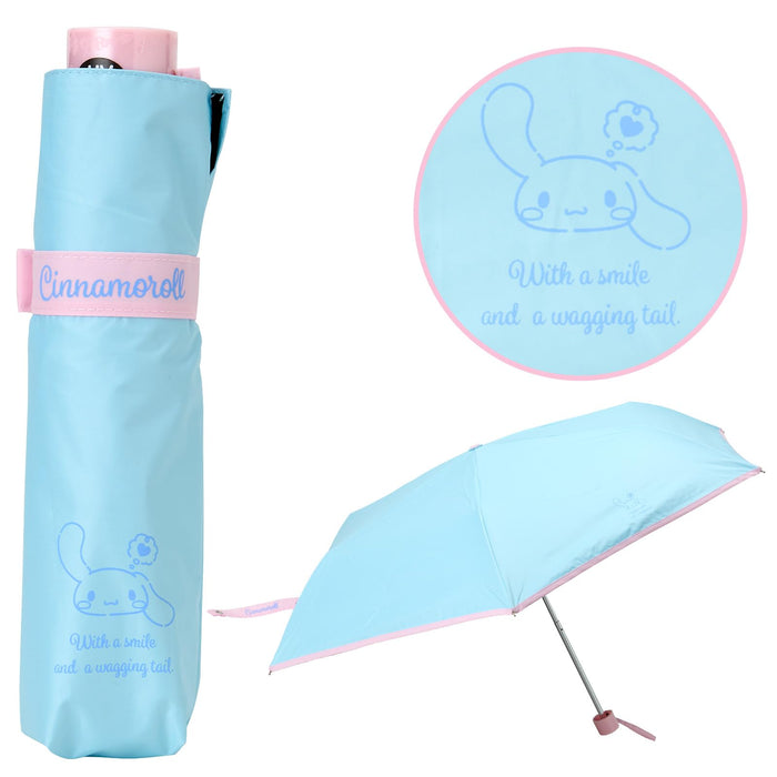 Sanrio Cinnamoroll Sun & Rain Folding Umbrella 100% UV & Shading Water Repellent