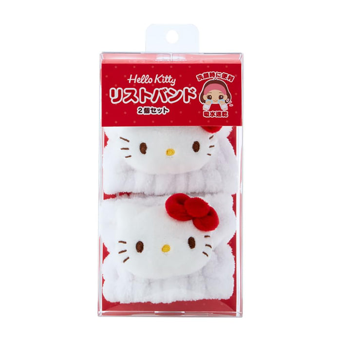 Lot de 2 bracelets Sanrio Hello Kitty absorbants en microfibre pour le nettoyage du visage