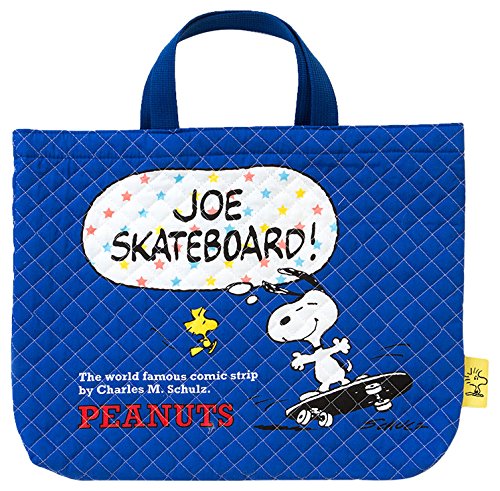 Sanrio Snoopy Quilted Tote Bag Skateboarding Design