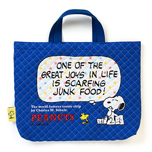 Sanrio Snoopy Quilted Tote Bag Skateboarding Design