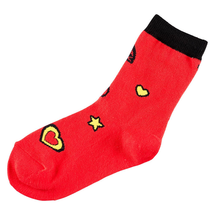 Rote Sanrio-Mädchensocken, Größe 4–8, bequem und stylisch