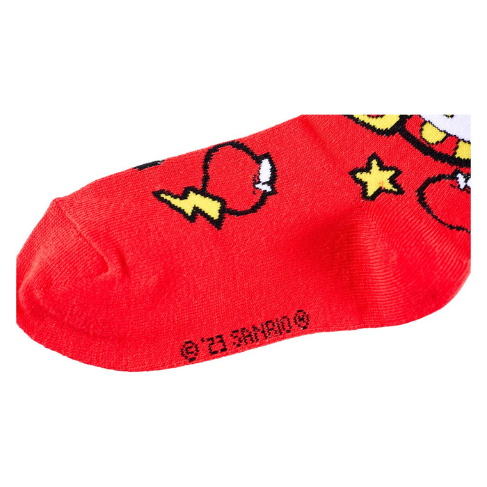 Chaussettes rouges Sanrio pour filles, tailles 4 à 8 - Confortables et élégantes