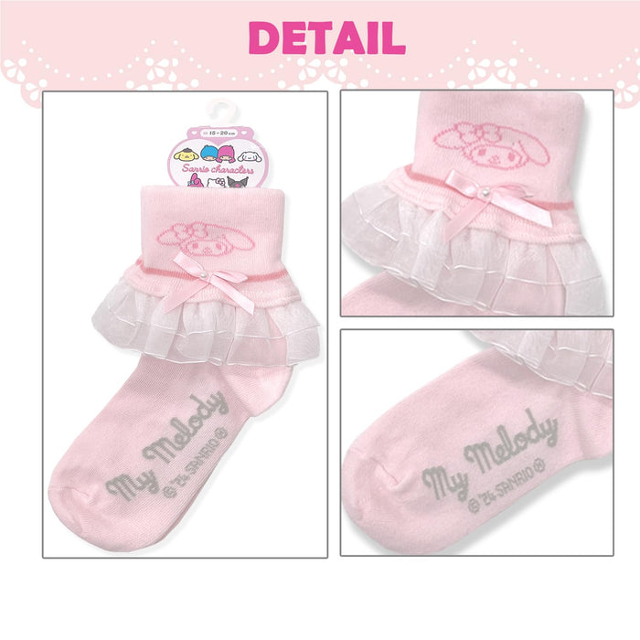 Chaussettes courtes pour femmes et enfants Sanrio - Cinnamoroll My Melody More 15-25 cm