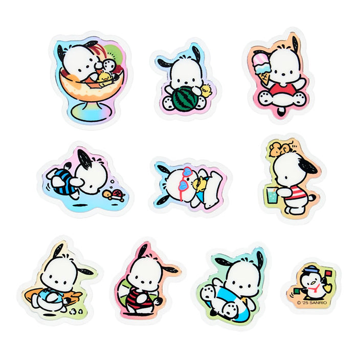 Sanrio Pochacco Summer Stickers Set PVC/CPP for Ages 3+ 176311- Japan Figure Store - #1 Bring To You The Best Japanese Goods