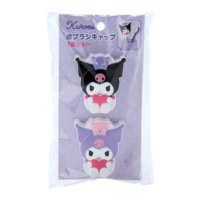 Lot de 2 capuchons pour brosse à dents Sanrio Kuromi - Accessoires d'hygiène de voyage mignons