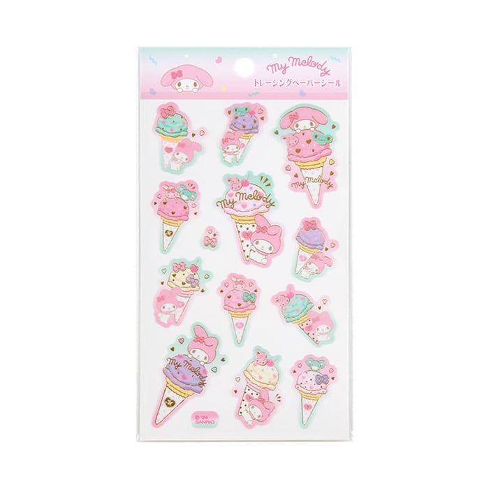 Ensemble d'autocollants en papier calque My Melody de Sanrio pour fête sur glace