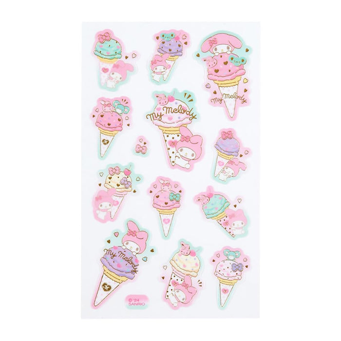 Ensemble d'autocollants en papier calque My Melody de Sanrio pour fête sur glace