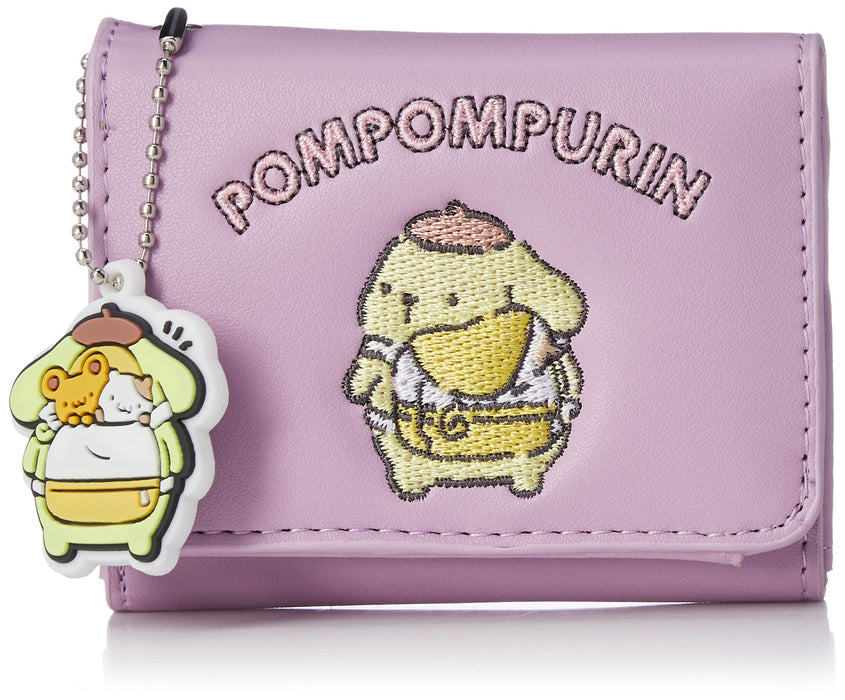 Sanrio Dreifach faltbare Geldbörse für Damen, Pastell-Lila mit Sanrio-Figuren, Ppp-Wlt04