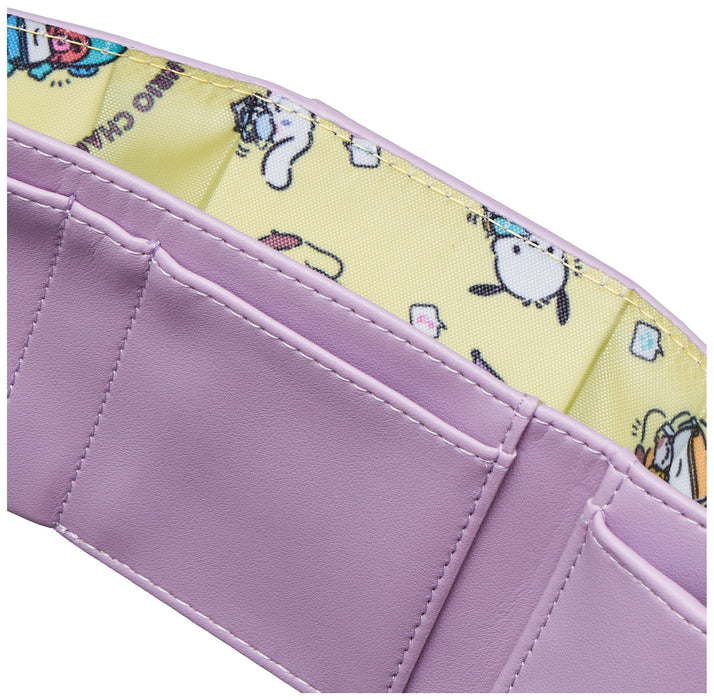 Portefeuille à trois volets pour femme Sanrio violet pastel avec personnages Sanrio Ppp-Wlt04