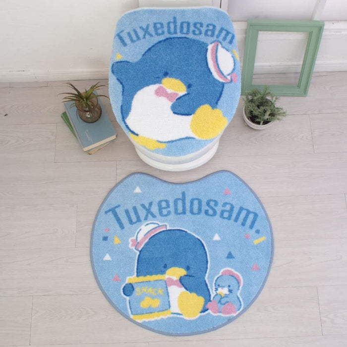 Ensemble de toilette 2 pièces Sanrio Tuxedo Sam avec tapis et couvercle