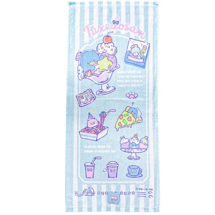 Sanrio Tuxedo Sam Face Towel 34x75cm Lightweight and Soft