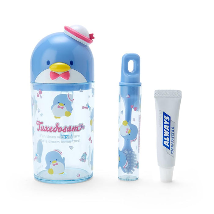 Sanrio Tuxedo Sam Toothbrush and Cup Set 12x7x5 cm Kids Oral Hygiene