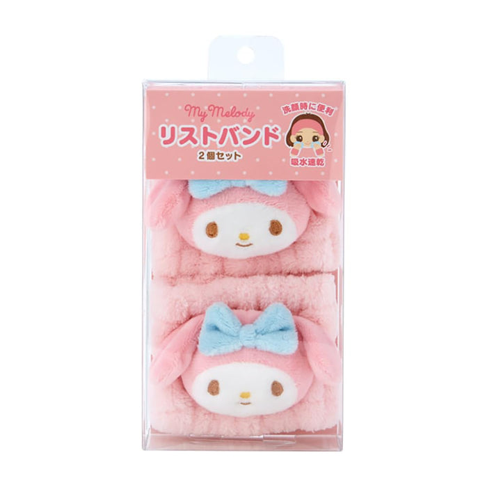 Sanrio My Melody Armband-Set, 2-teilig, Mikrofaser, wasserabsorbierendes Gesichtswaschmittel