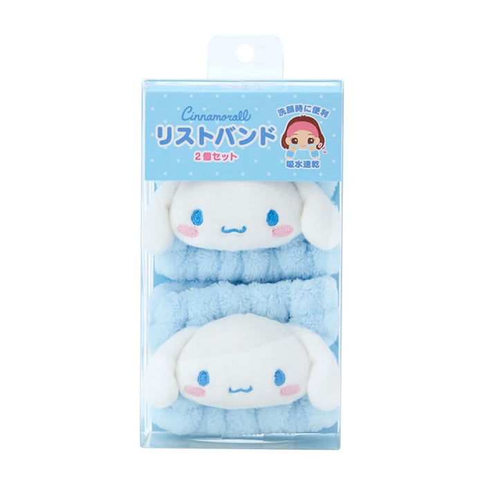 Lot de 2 bracelets Sanrio Cinnamoroll absorbants en microfibre pour le nettoyage du visage