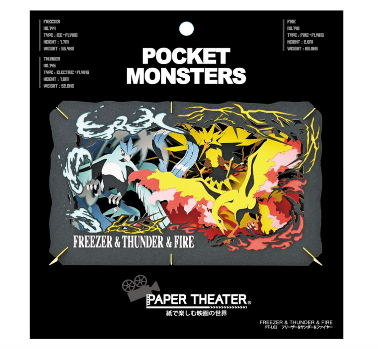 ENSKY Paper Theatre Pt-L02 Pokemon Articuno, Zapdos et Moltres