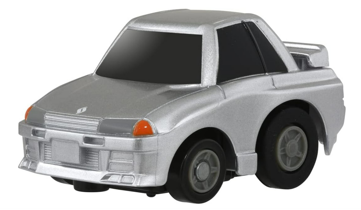 Takara Tomy Choro Q: E-02 Nissan Skyline Gt-R (R32) With Choro Q Coin - Car Toy Made In Japan