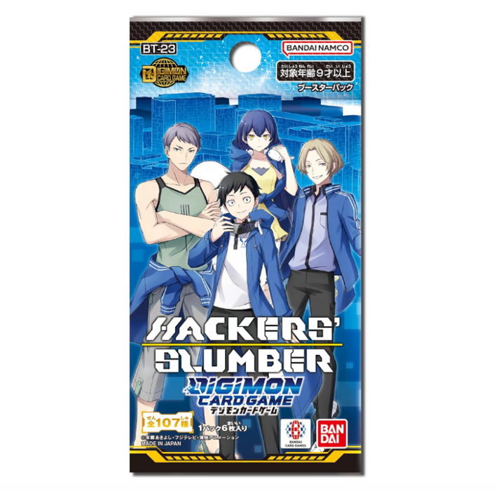 Boîte de boosters de jeu de cartes Digimon Bandai BT-23 (24 paquets) Hackers Slumber