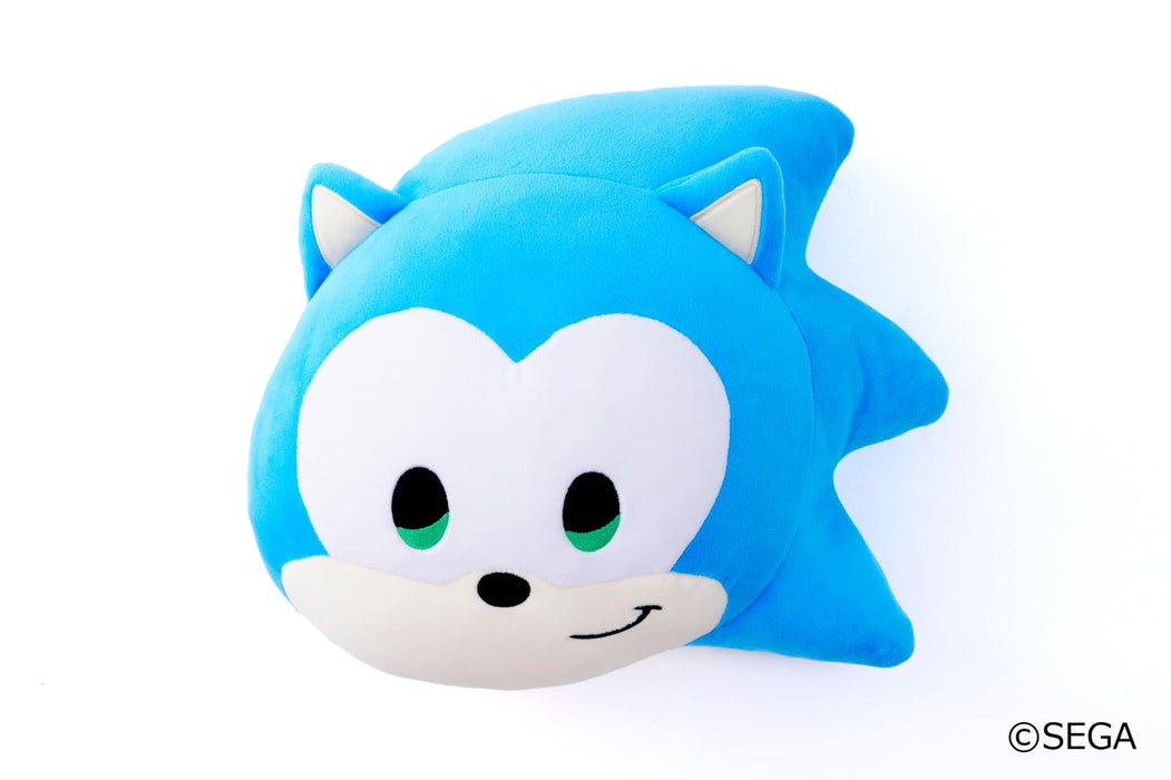 Sega Toys Sonic and Friends Face Cushion - Cozy Sonic Plush Pillow