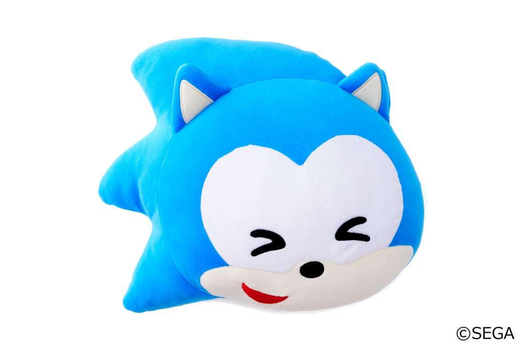 Sega Toys Sonic and Friends Face Cushion - Cozy Sonic Plush Pillow