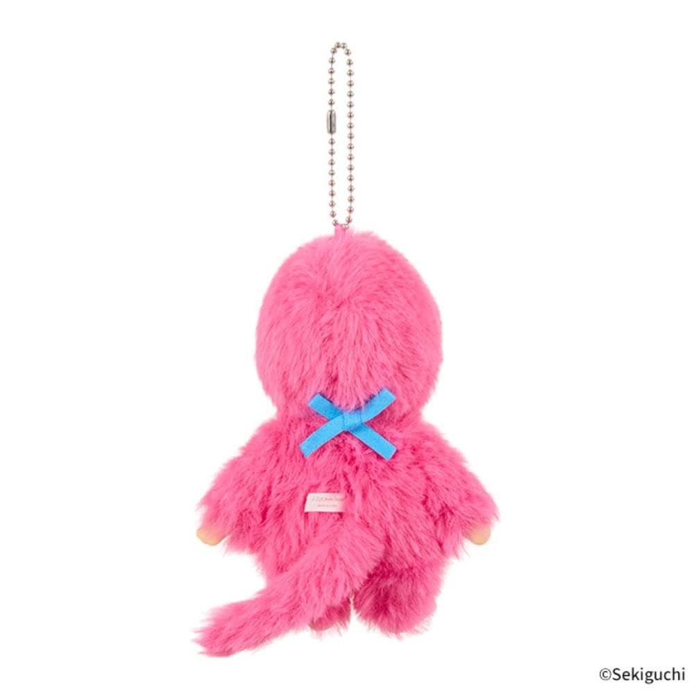 Sekiguchi Monchichi Colors Keychain Plush Toy Berry Pink Edition