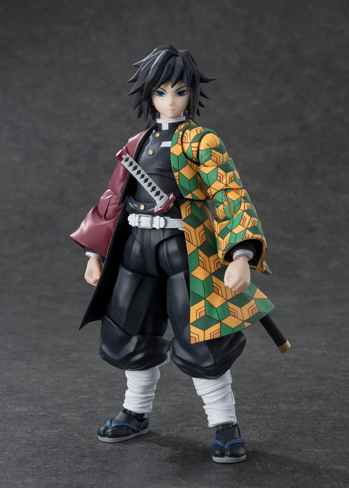 Figurine articulée en PVC 150 mm de Tomioka Giyuu, tueur de démons, Tamashii Nations SH Figuarts