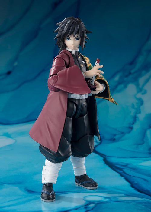 Figurine articulée en PVC 150 mm de Tomioka Giyuu, tueur de démons, Tamashii Nations SH Figuarts