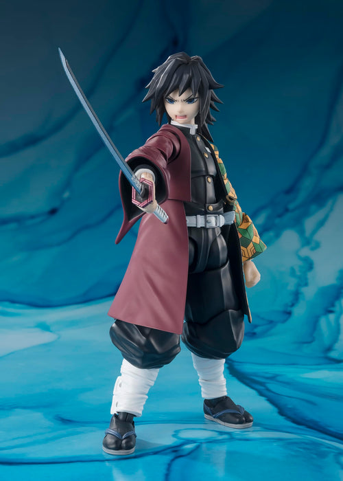 Figurine articulée en PVC 150 mm de Tomioka Giyuu, tueur de démons, Tamashii Nations SH Figuarts