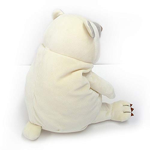 Shinada Global Medium-Sized Mochi Series White Bear Stuffed Toy 14x14x22cm