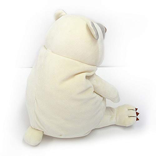 Shinada Global – jouet en peluche ours blanc de taille moyenne, série Mochi, 14x14x22cm