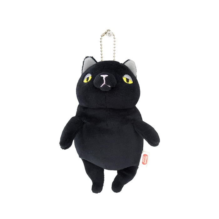 Shinada Global Mochi Mini Plush Black Cat 7x5x14cm Animal Toy Mochi Neko Series