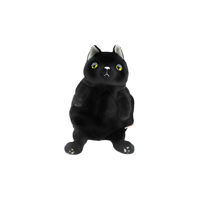 Shinada Global Mochi Neko Black Small Plush Cat 10x10x17 cm - Mone-0168B
