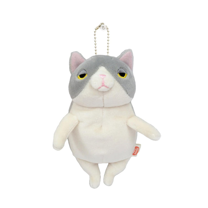 Shinada Global Mochi Neko Hachiware Mini Gray Plush Cat 7x5x14 cm - Mone-0088Hg