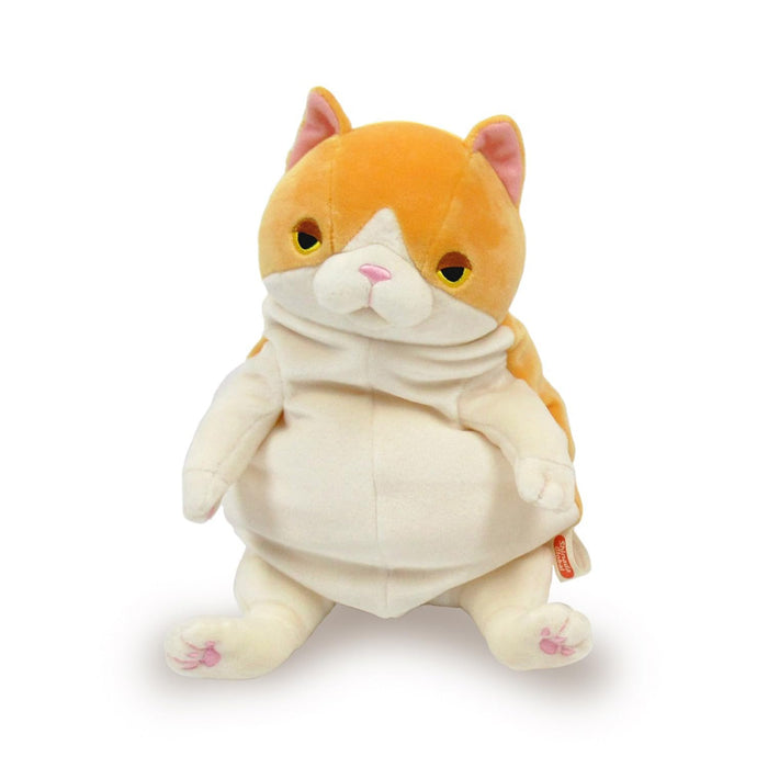 Shinada Global Peluche Chat Mochi Série Neko Hachiware Orange Moyen 14x14x22 cm