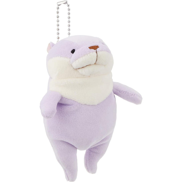 Shinada Global Mochi Series Mini Otter Plush Toy Lavender 7x5x14cm