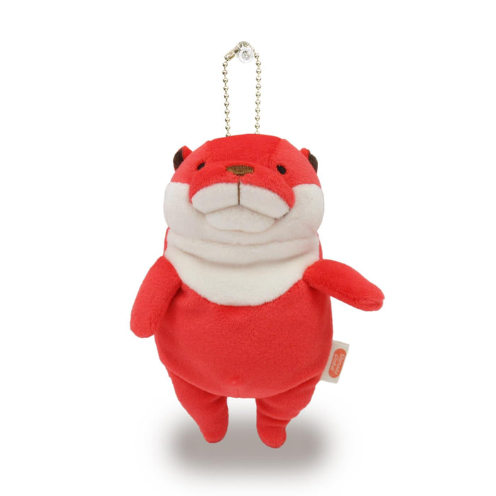 Shinada Global Mochi Mini Plush Otter Strawberry Animal Toy 7x5x14 cm