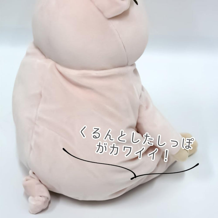 Shinada Global Mochi Series Mini Plush Pig Agu Black 7x5x14cm Size