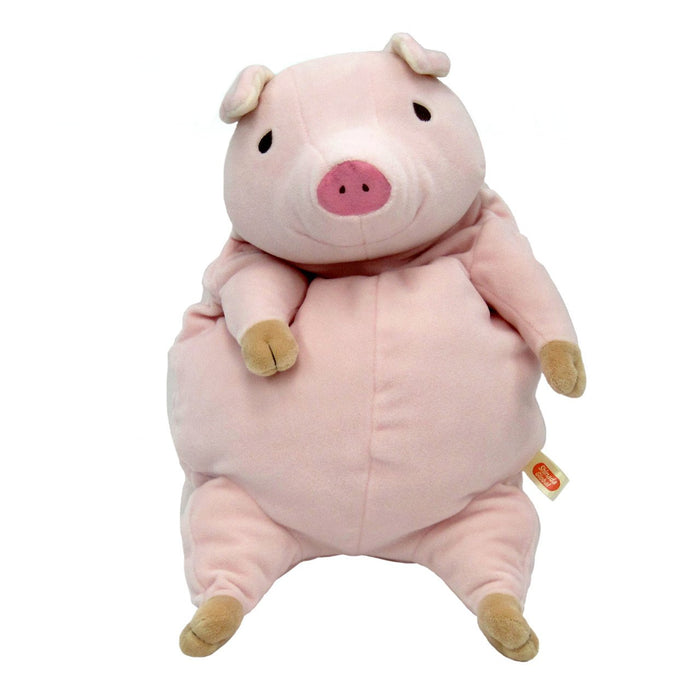 Shinada Global Mochi Series Grand cochon rose en peluche 22 x 22 x 30 cm