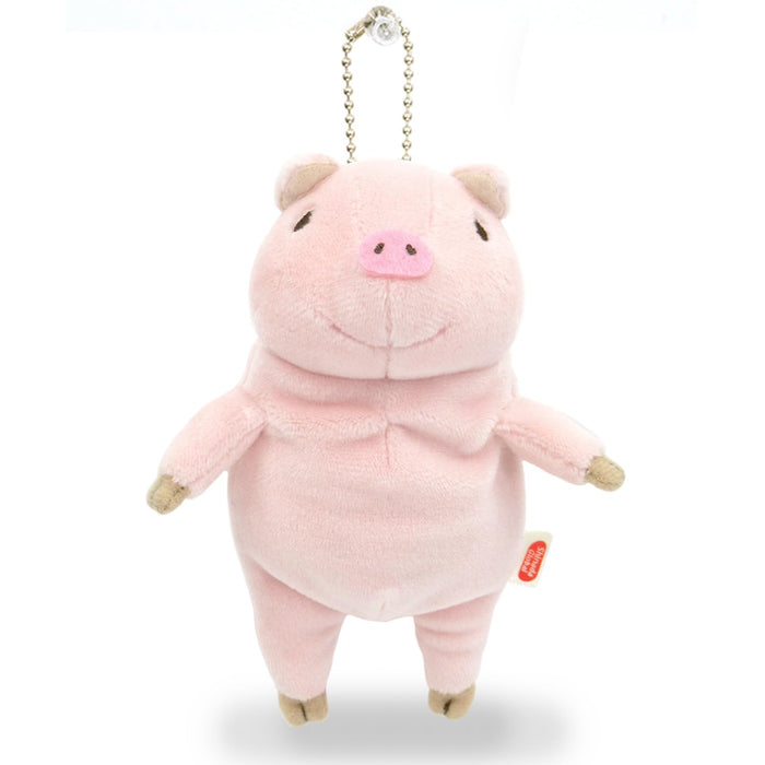 Shinada Global Mini Mochi Pig Plush Toy Pink 7x5x14cm - Mochi Series