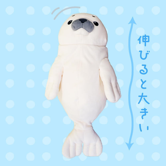 Shinada Global Mini Mochi Seal Stuffed Animal White 7x5x14 cm - Moaz-0088W