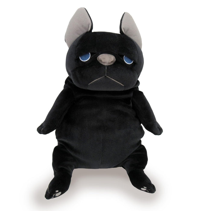 Shinada Global Mochiburu Black Bulldog Plush Toy Large 22x22x30cm