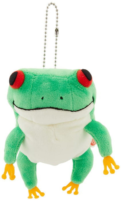 Shinada Global Mochi Series Plush Frog Mochikaeru Green Mini 7x5x14cm Mokr-0088G