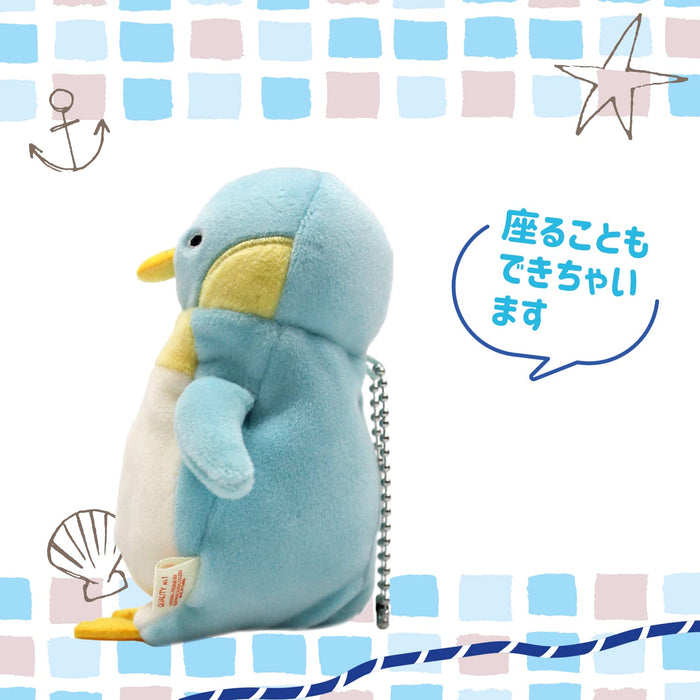Shinada Global Mini Mochi Series Blue Penguin Stuffed Animal 7x5x14cm