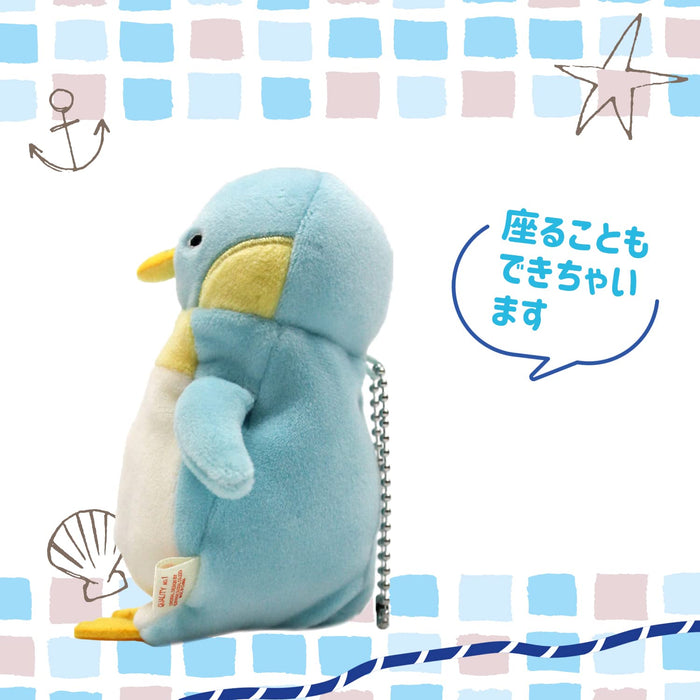 Shinada Global Mini Mochi Serie Blauer Pinguin Kuscheltier 7x5x14cm