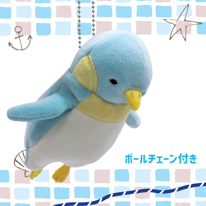 Shinada Global Mini Mochi Series Peluche Pingouin Bleu 7x5x14cm