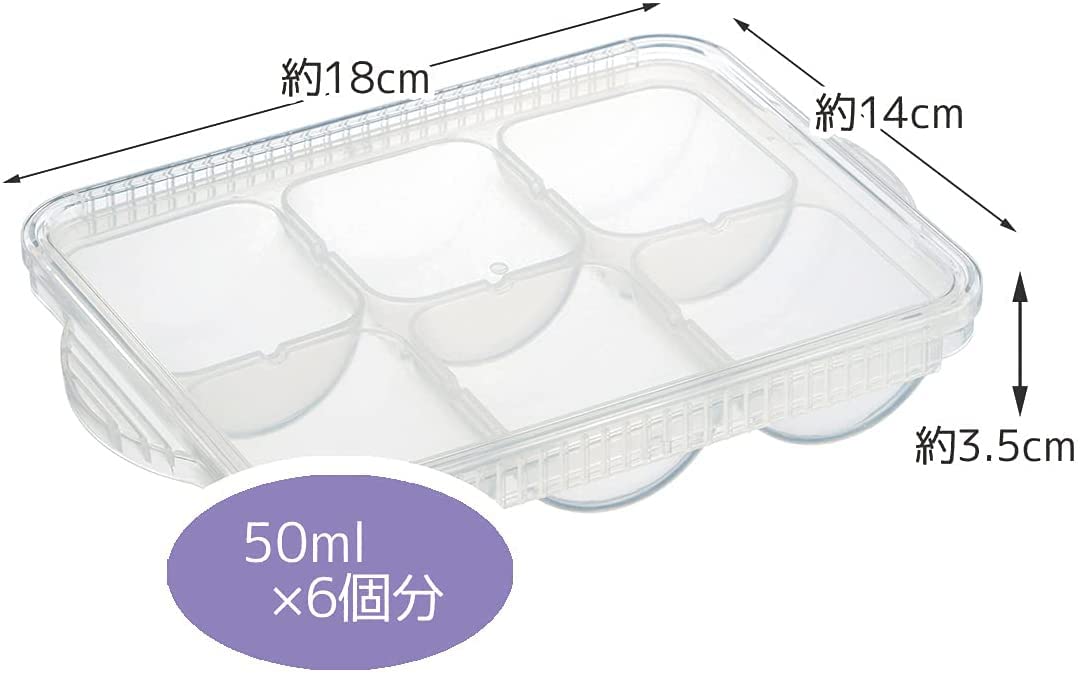 Skater Freezer Storage Containers 50ml 6 Blocks - Made in Japan
