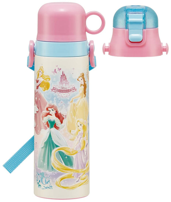 Skater Disney Princess 580ml 2-Way Stainless Steel Water Bottle for Girls