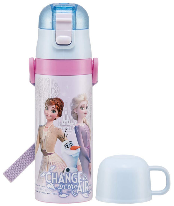 Skater Disney Frozen 2 Stainless Steel Kids Water Bottle with Cup 430ml - SKDC4-A